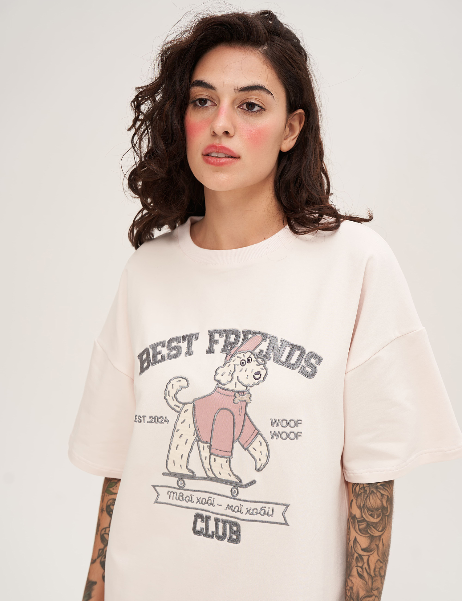 Картинка Футболка "Best Friend's Club" рожева