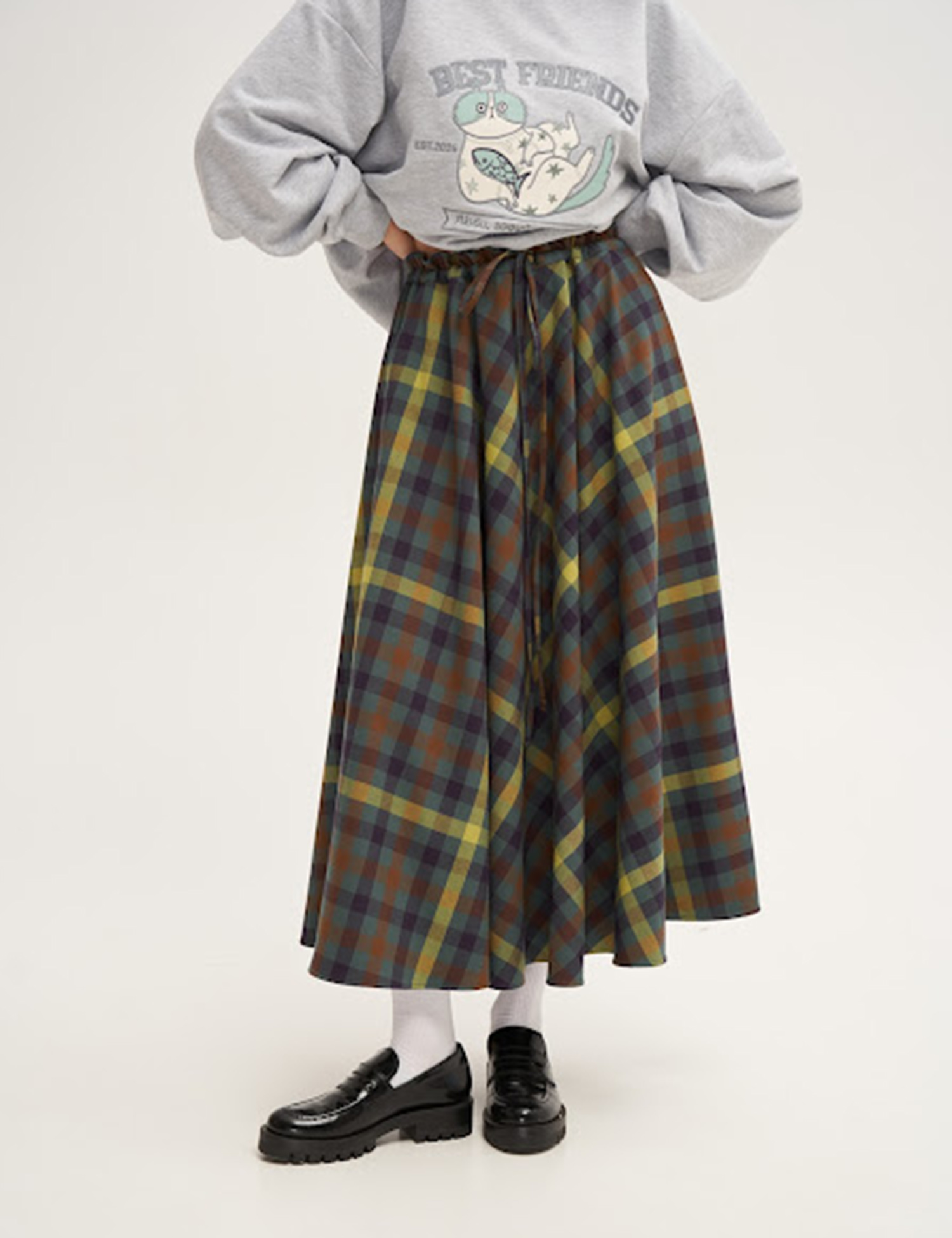 Картинка Спідниця максі картата