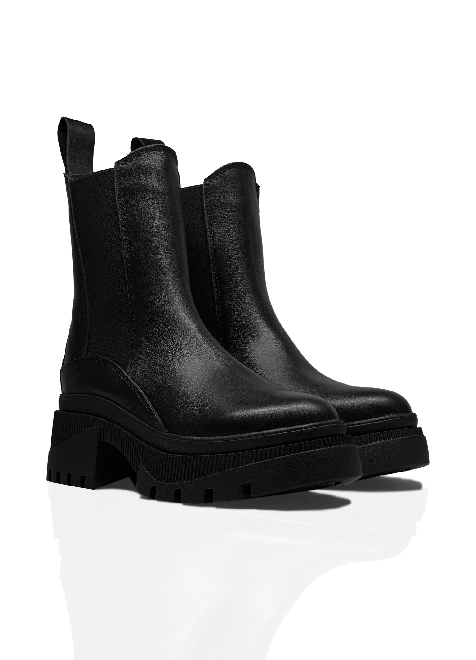 Картинка Черевики чорні шкіряні