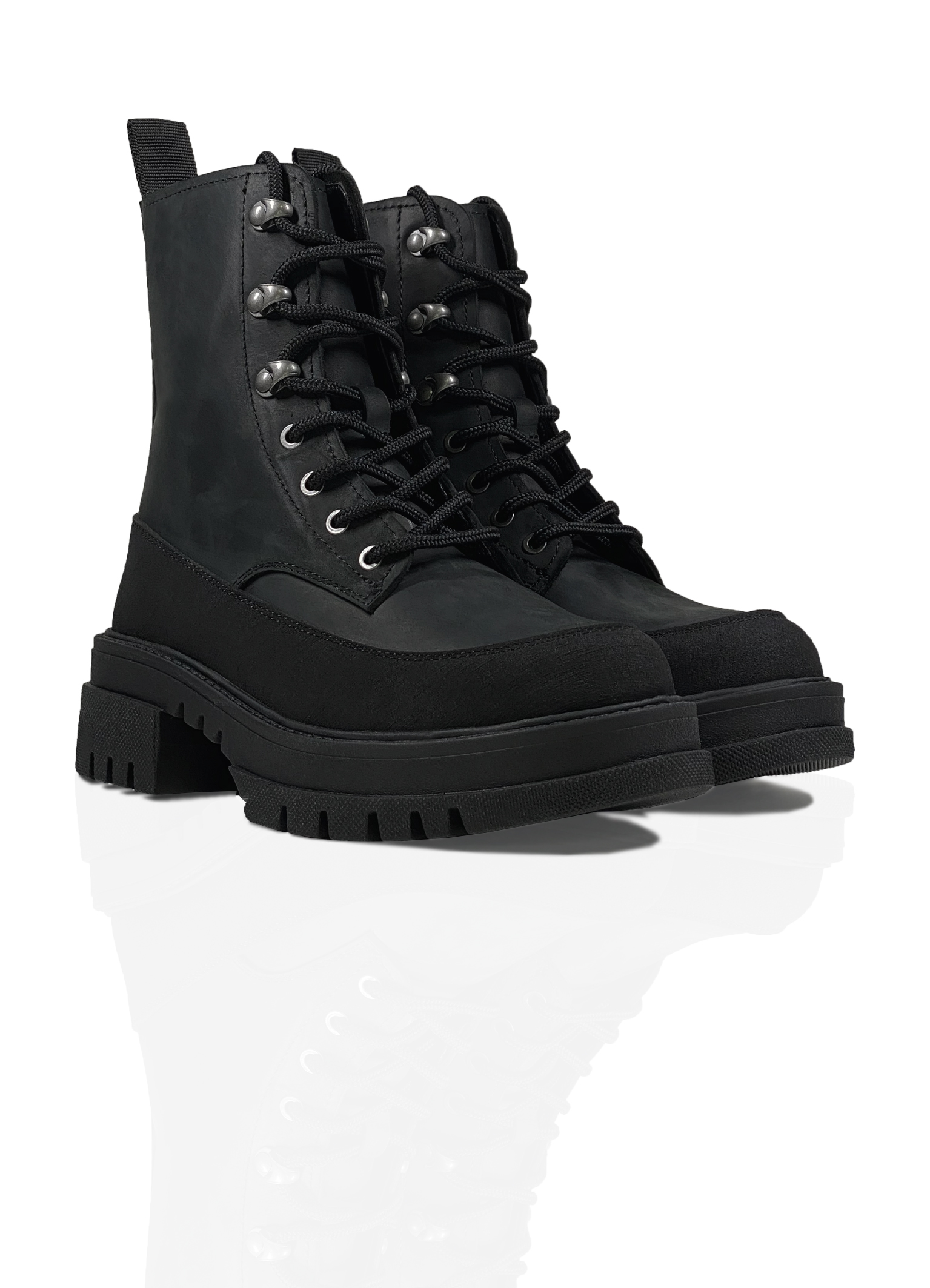 Картинка Черевики чорні шкіряні