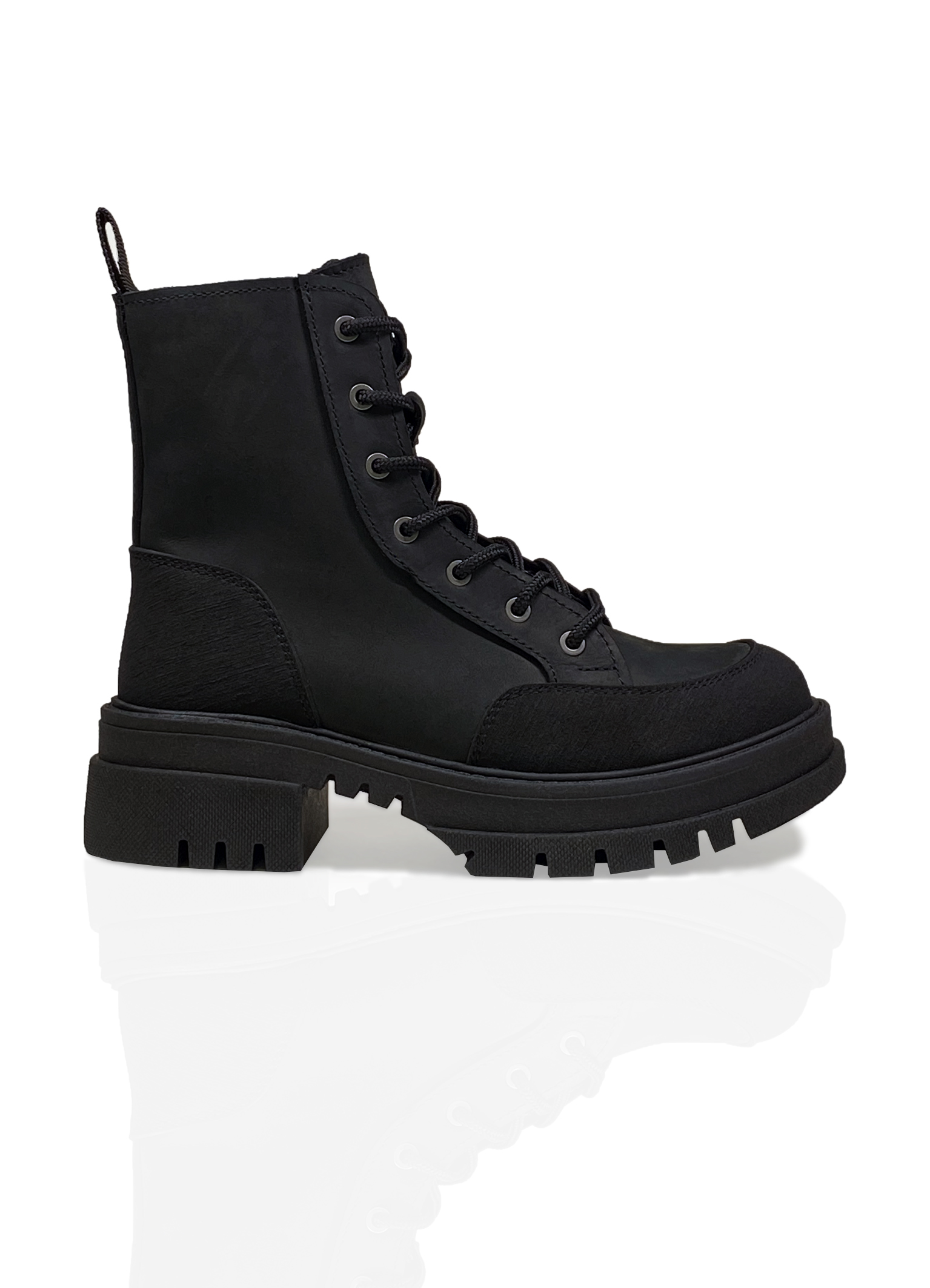 Картинка Черевики чорні шкіряні