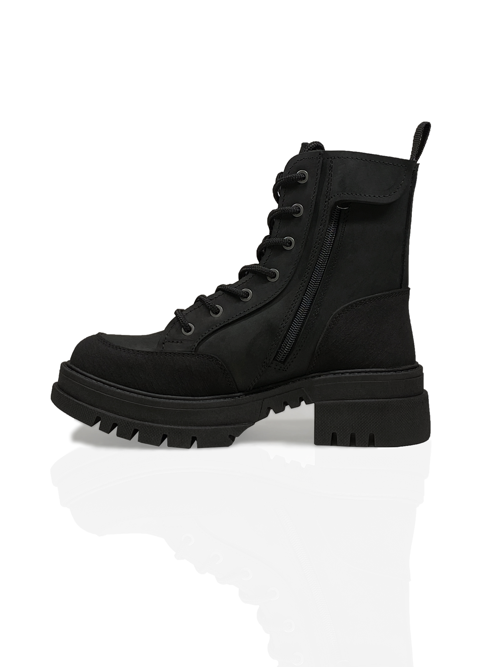 Картинка Черевики чорні шкіряні