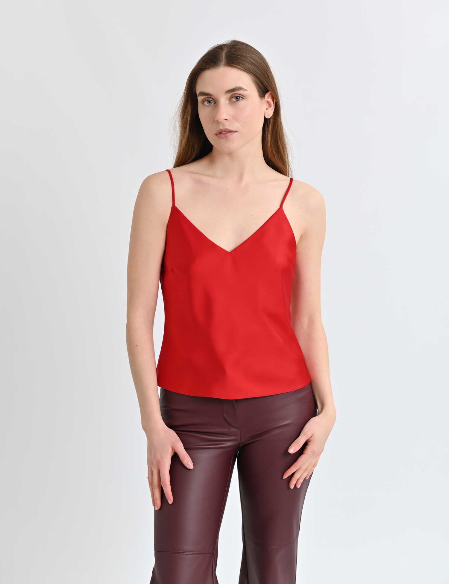 Картинка Майка Slip атлас (червона)