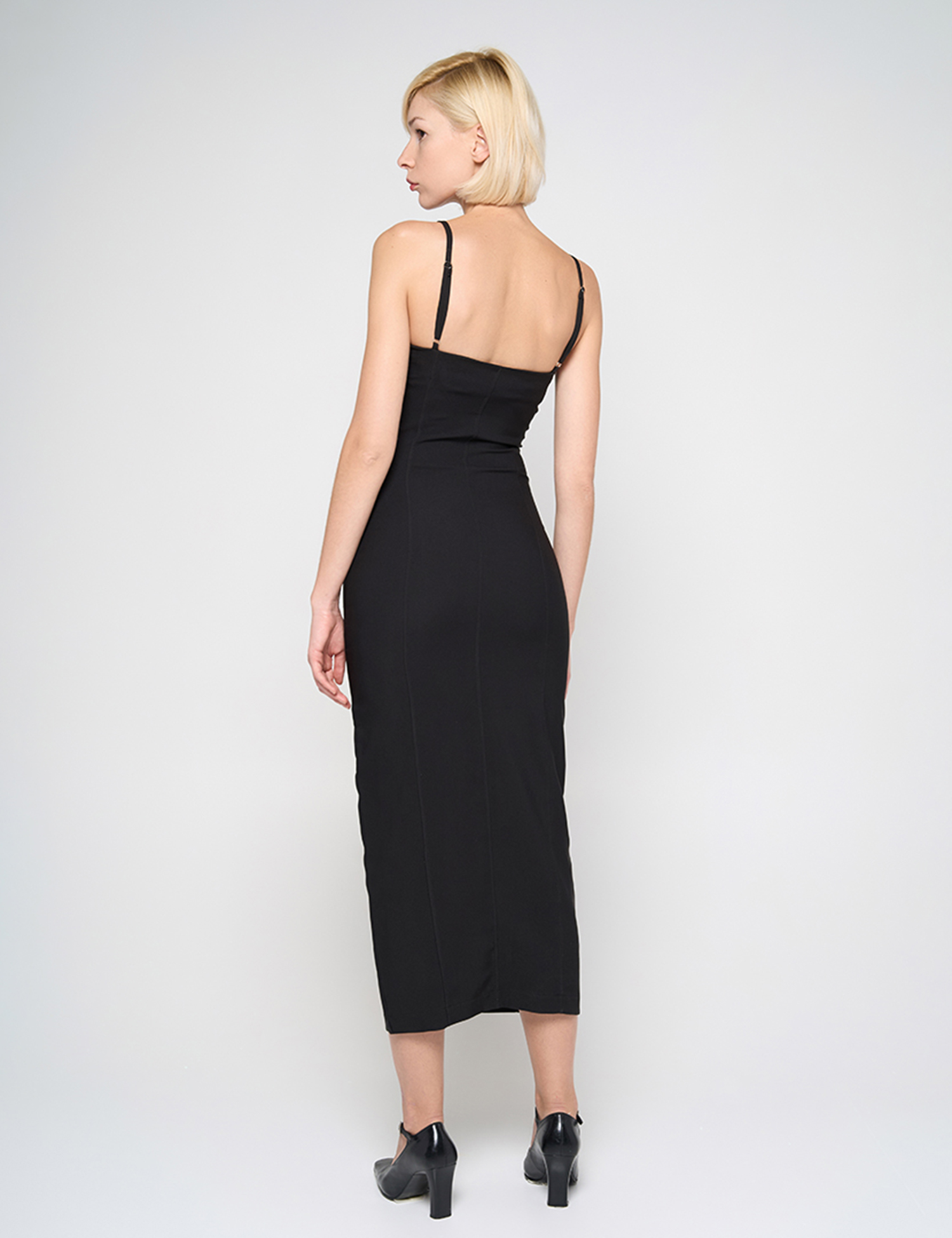 Картинка Сукня "MELANY" міді чорна