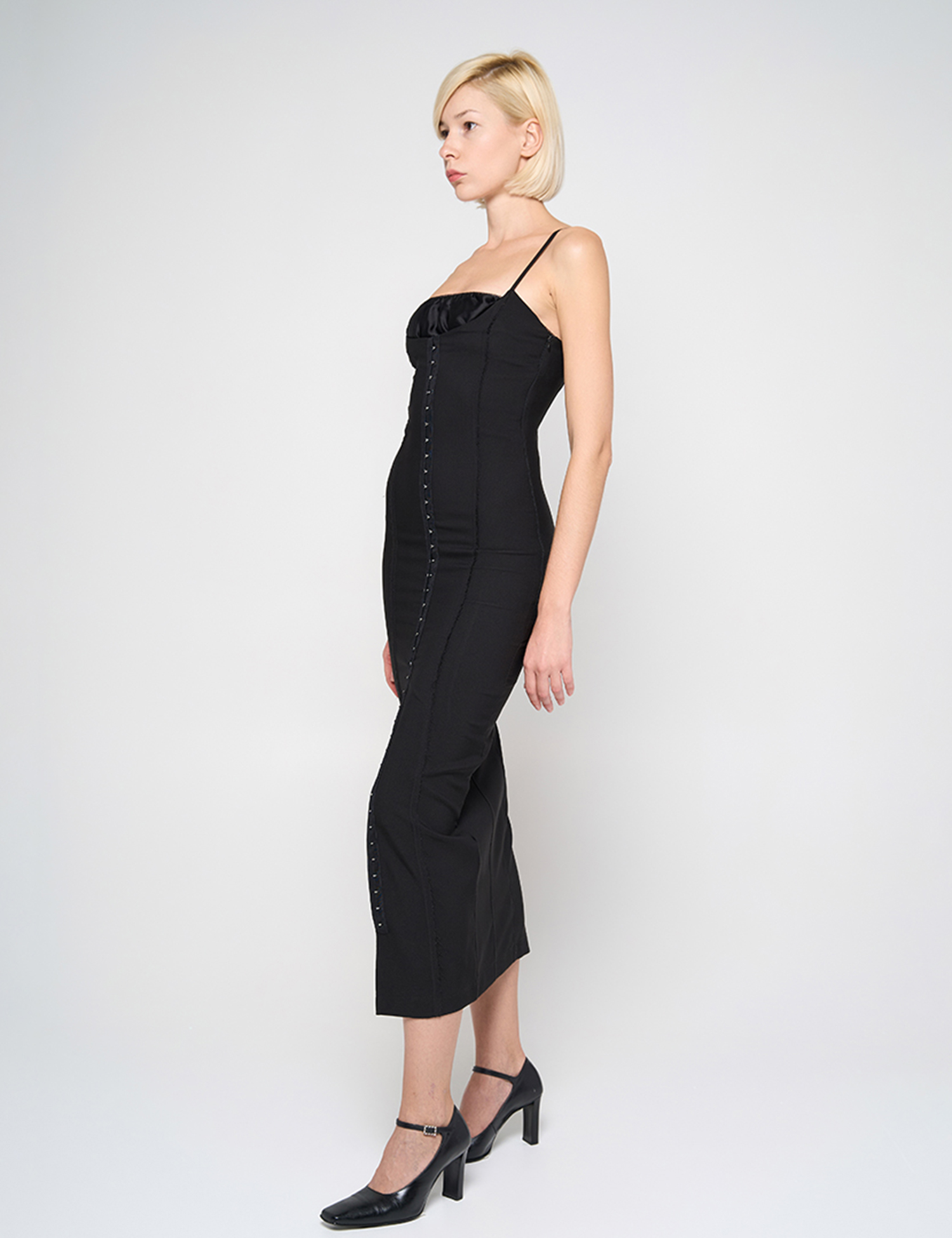 Картинка Сукня "MELANY" міді чорна