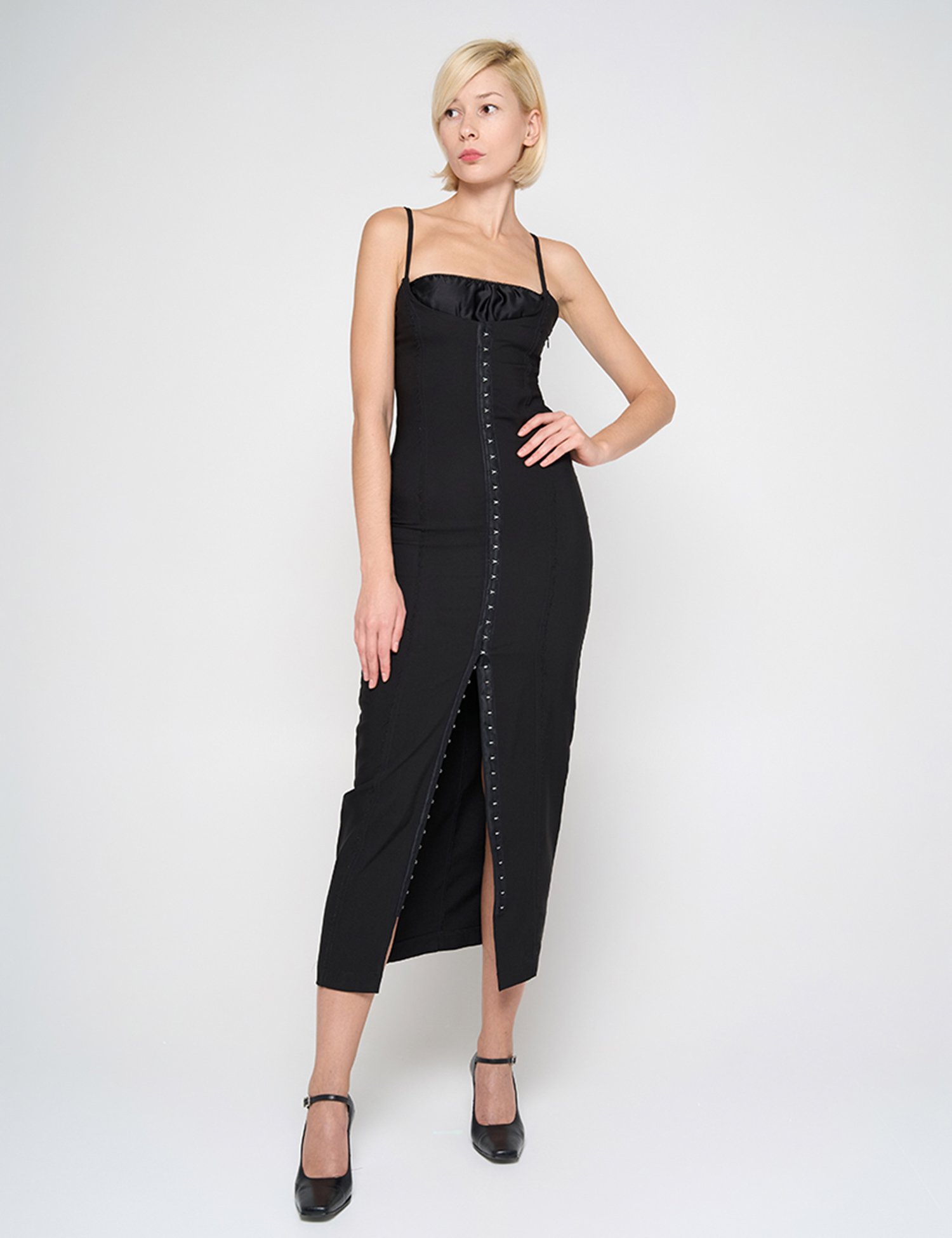 Картинка Сукня "MELANY" міді чорна