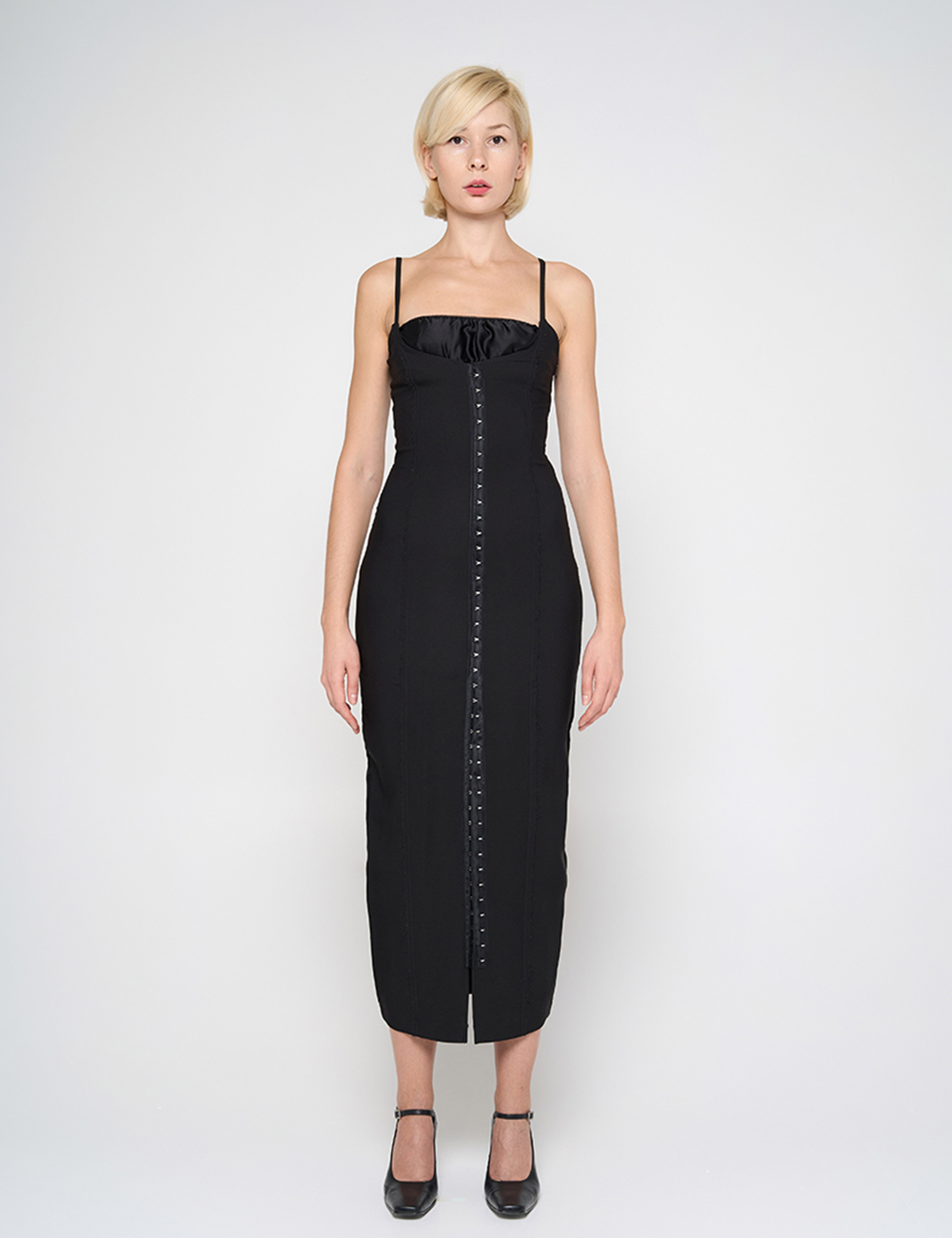 Картинка Сукня "MELANY" міді чорна