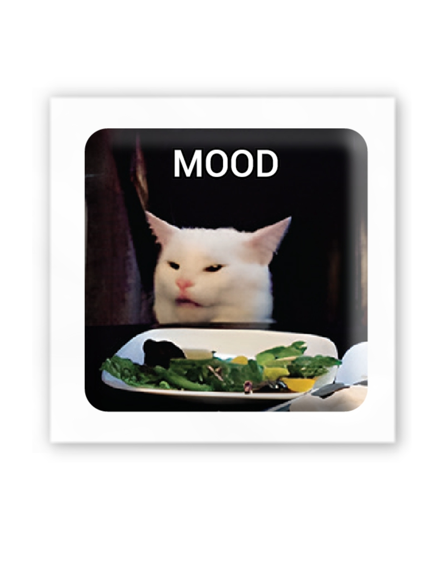 Картинка 3D-наліпка з котом Mood