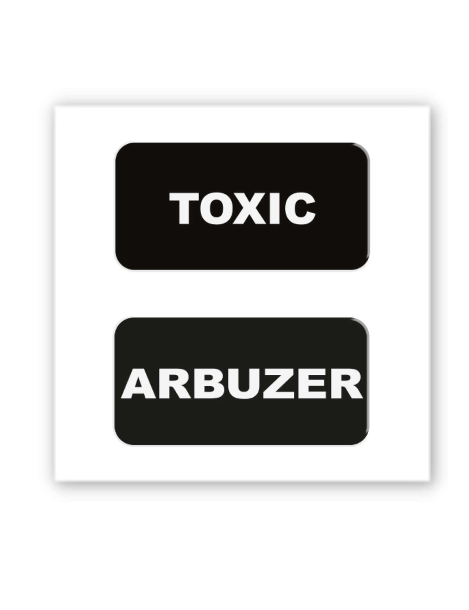 Картинка 3D-стікер із написами Toxic і Arbuzeр