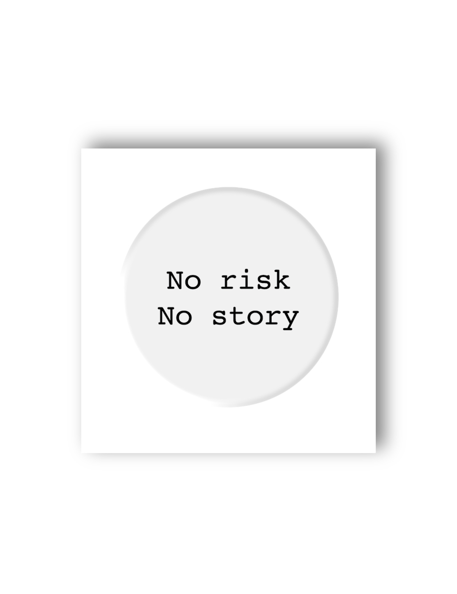 Картинка Кругла наліпка No risk No story