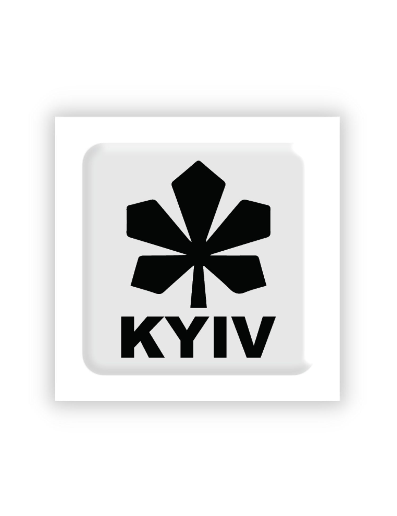 Картинка Об'ємний 3D-стікер із написом KYIV