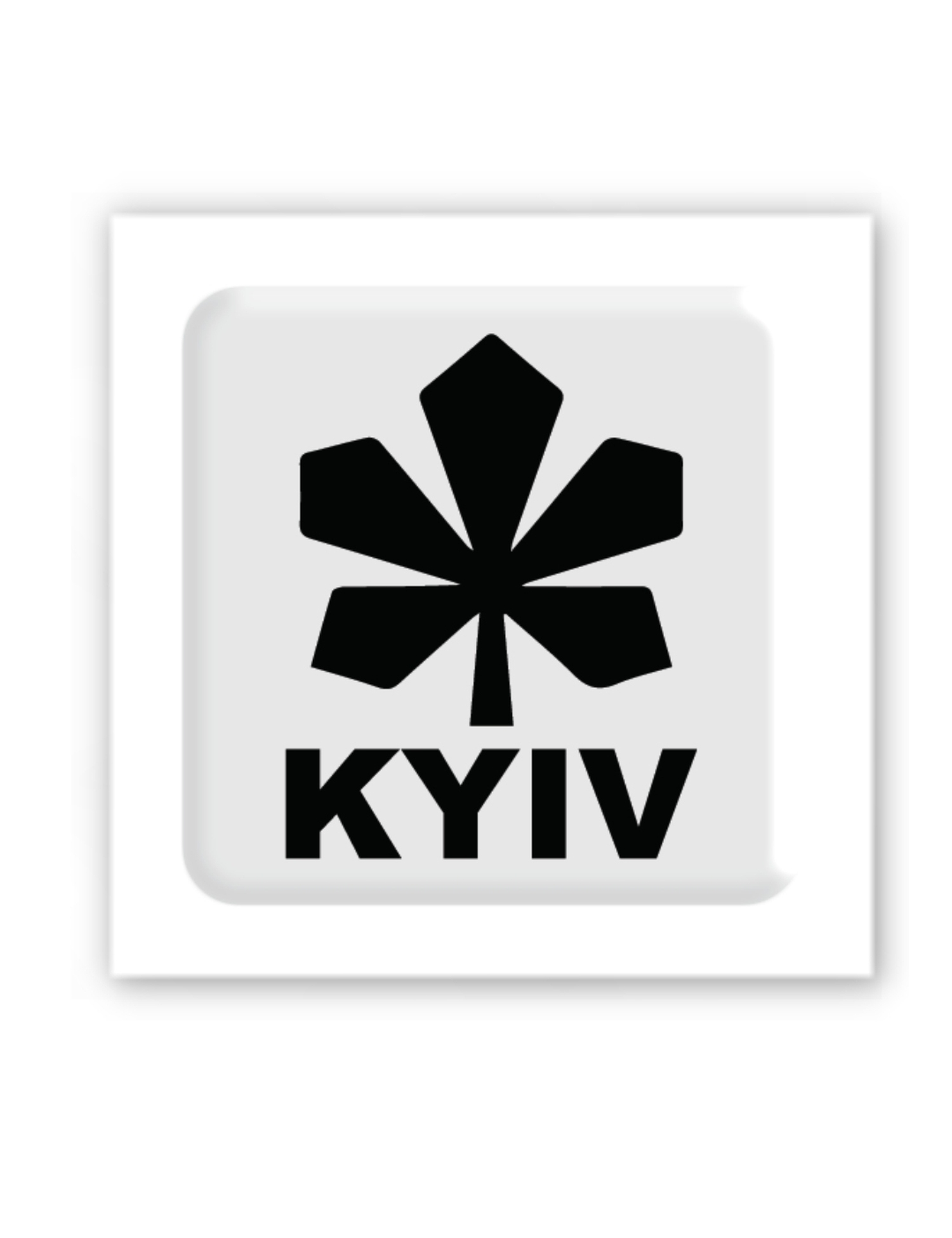 Картинка Об'ємний 3D-стікер із написом KYIV