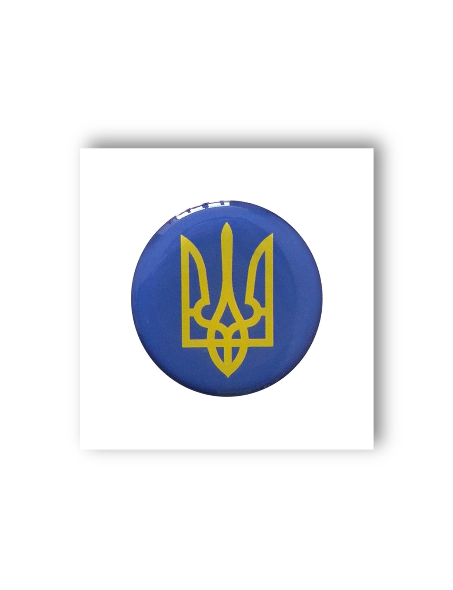 Картинка Круглий 3D-стікер із тризубом