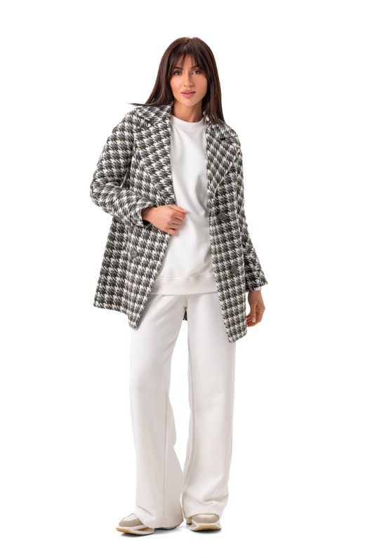 Картинка Пальто сіре картате