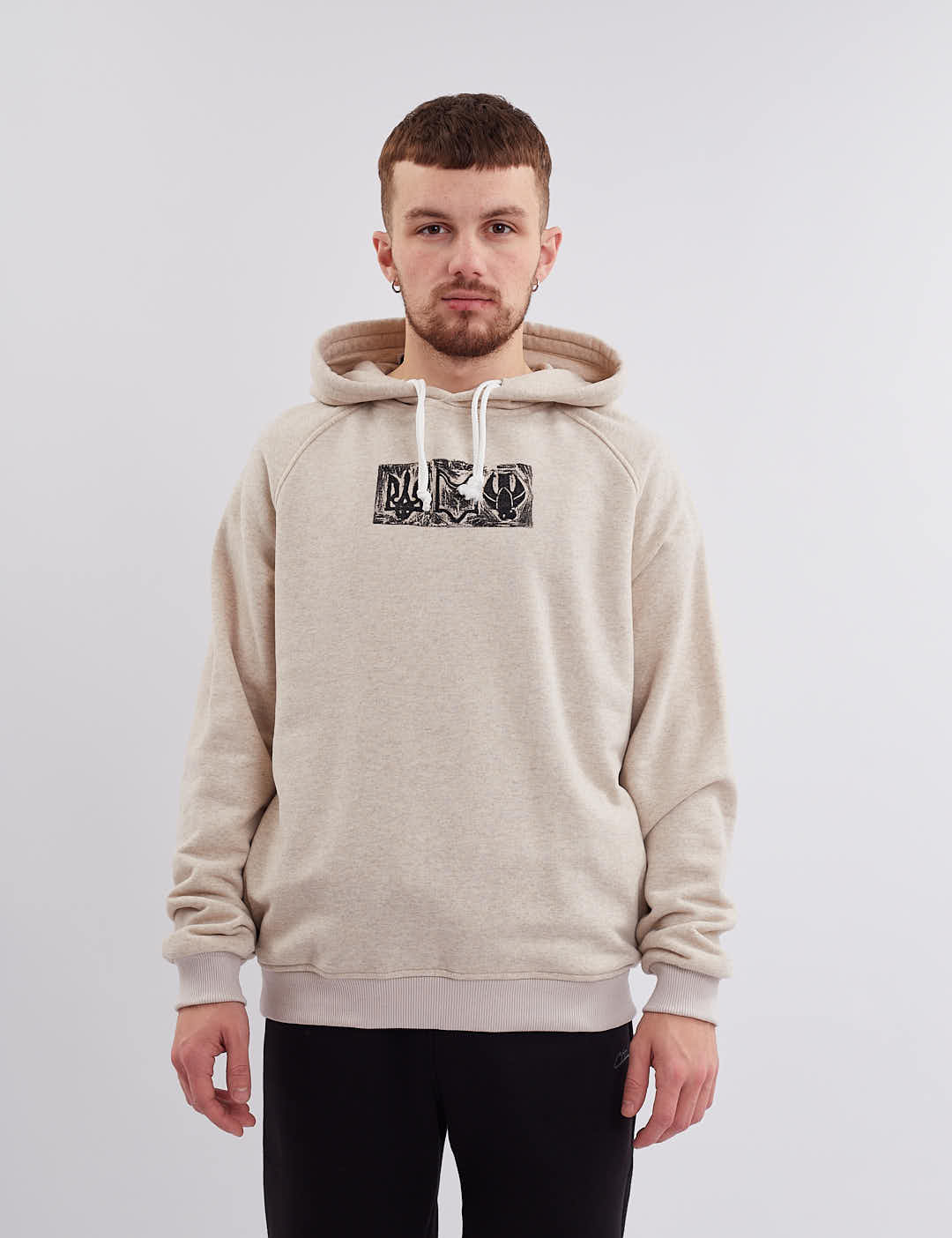 Картинка Худі бежеве з принтом