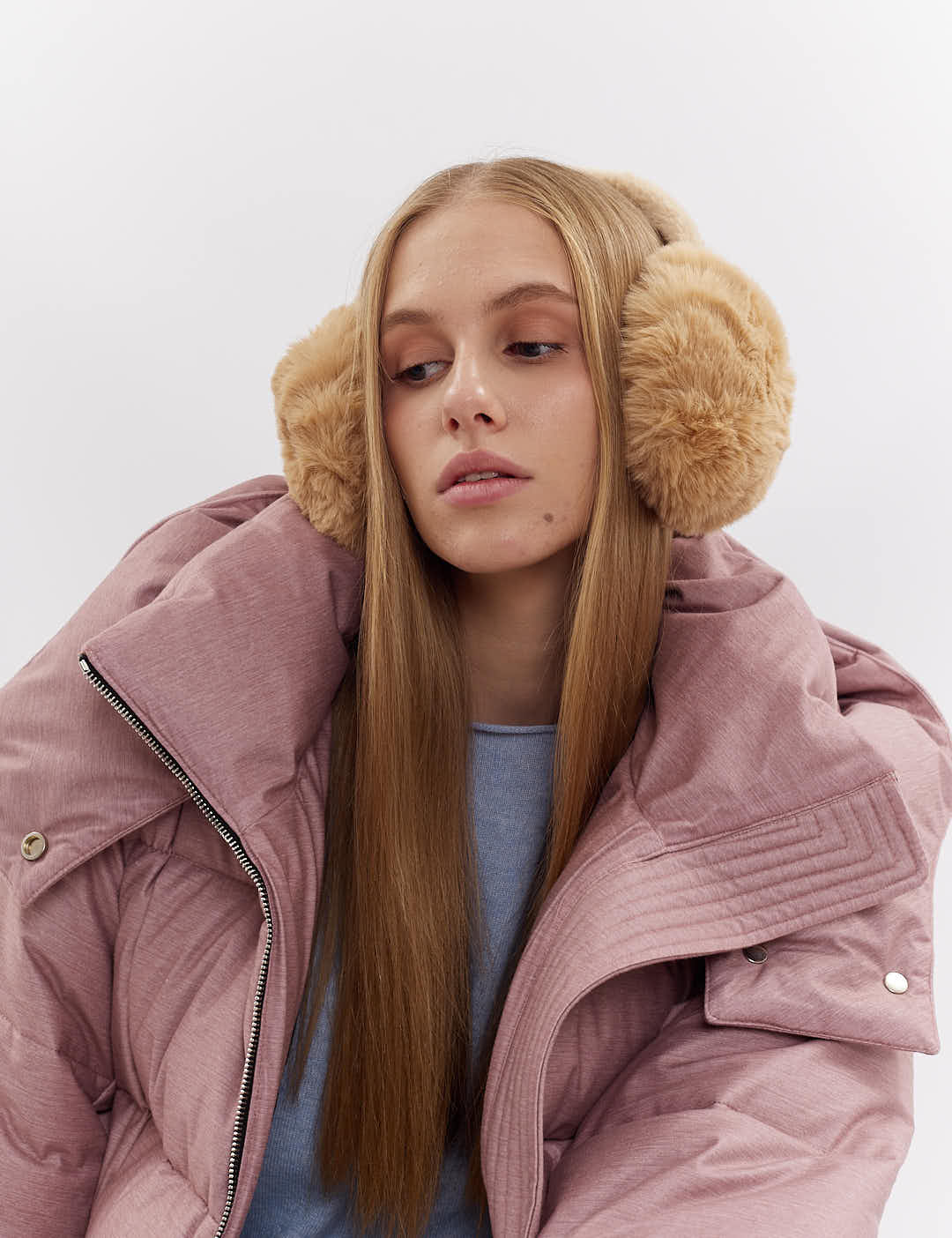 Картинка Навушники хутряні коричневі