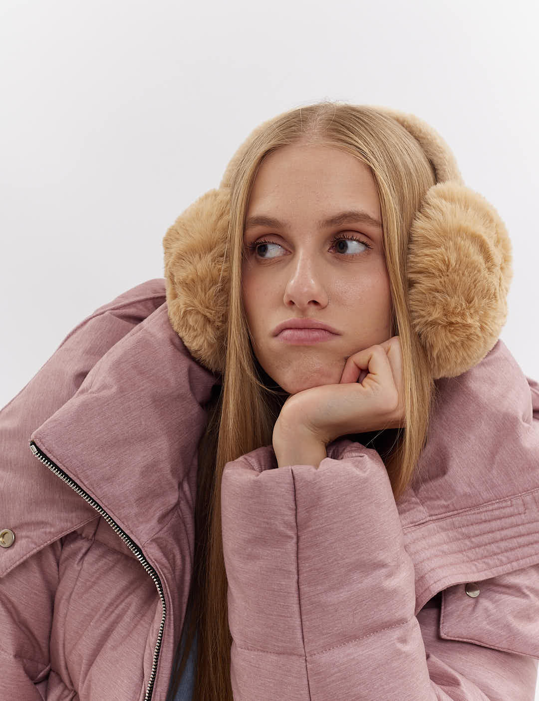 Картинка Навушники хутряні коричневі