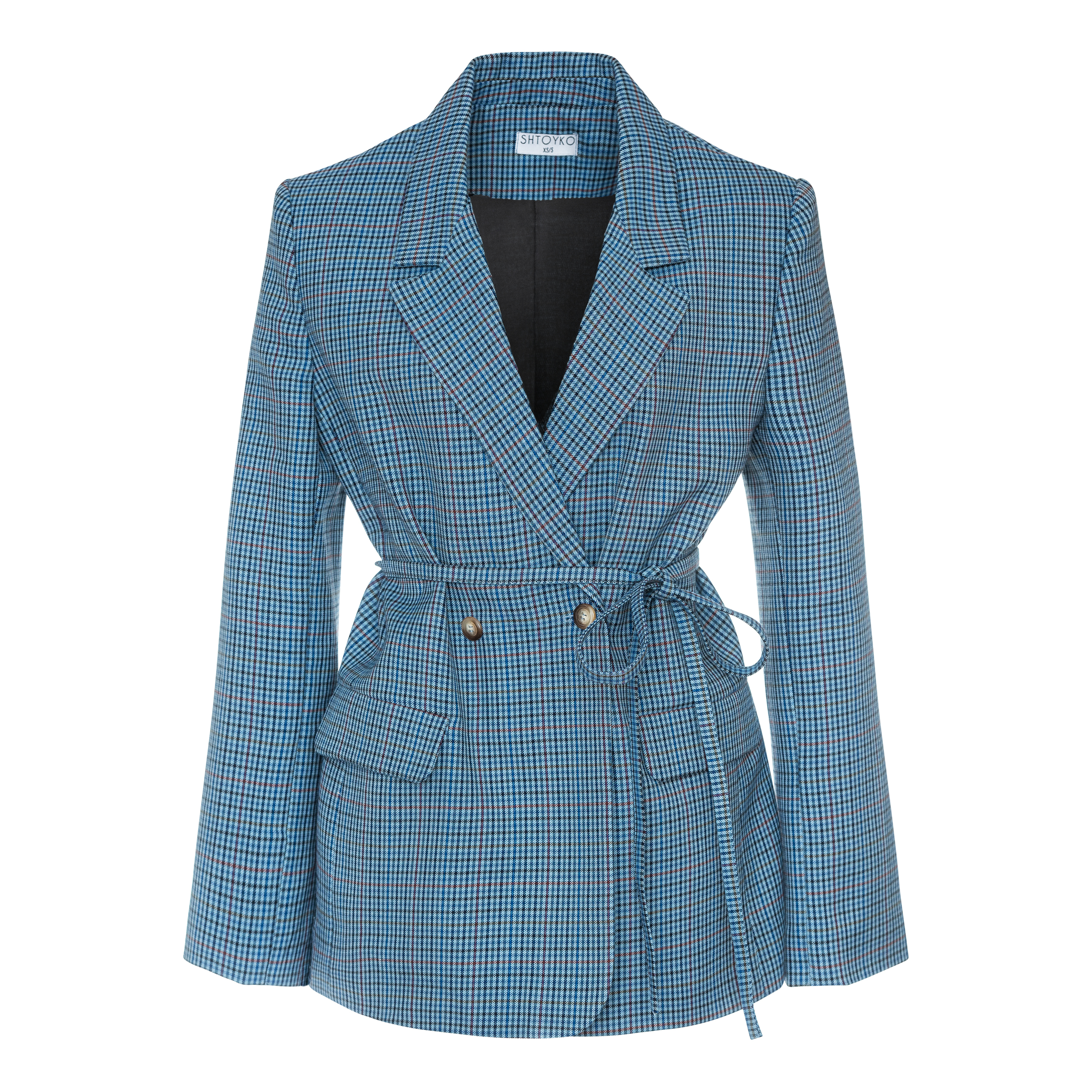 Картинка Піджак блакитний картатий