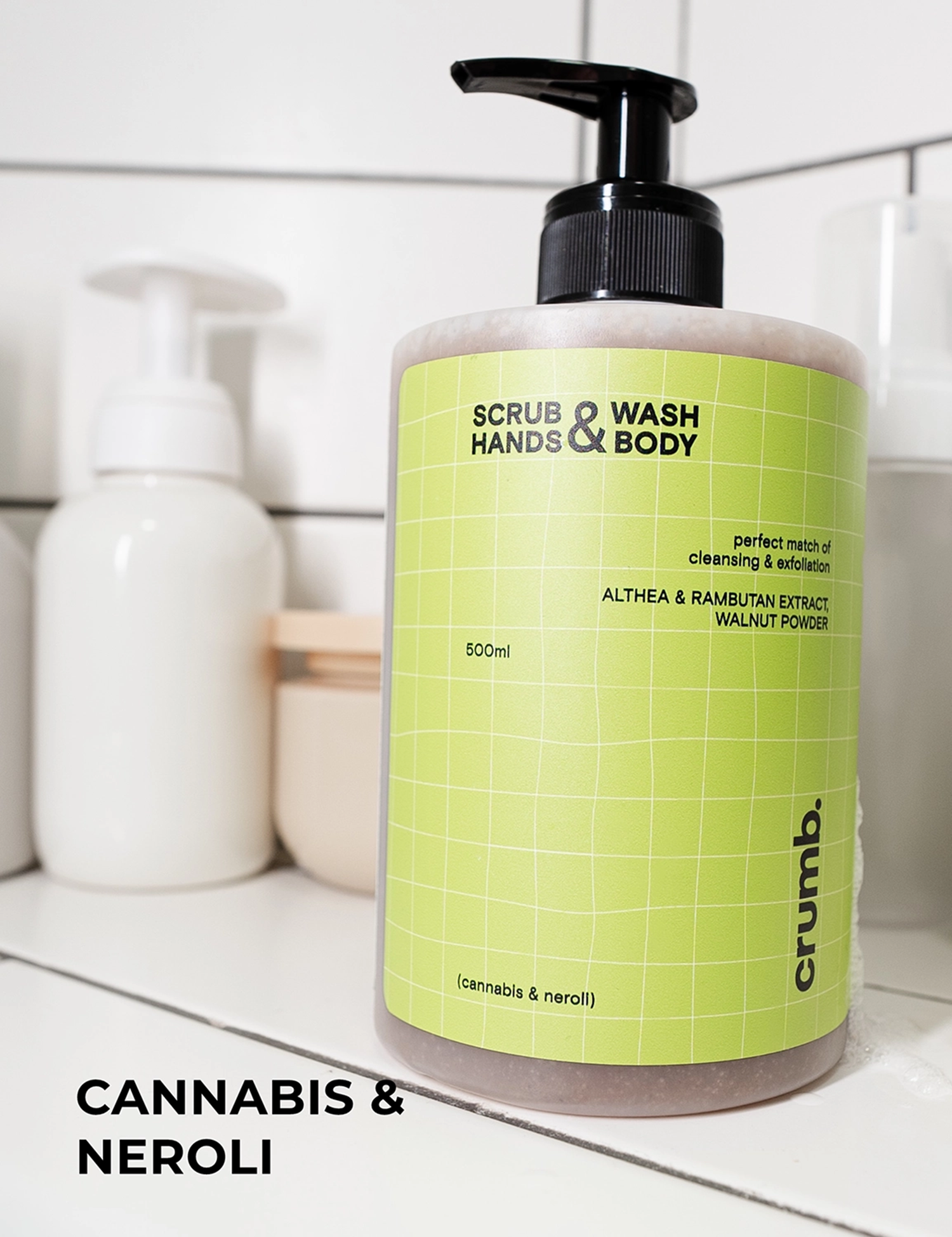 Картинка Гель-скраб для рук і тіла Cannabis & neroli, 500 мл