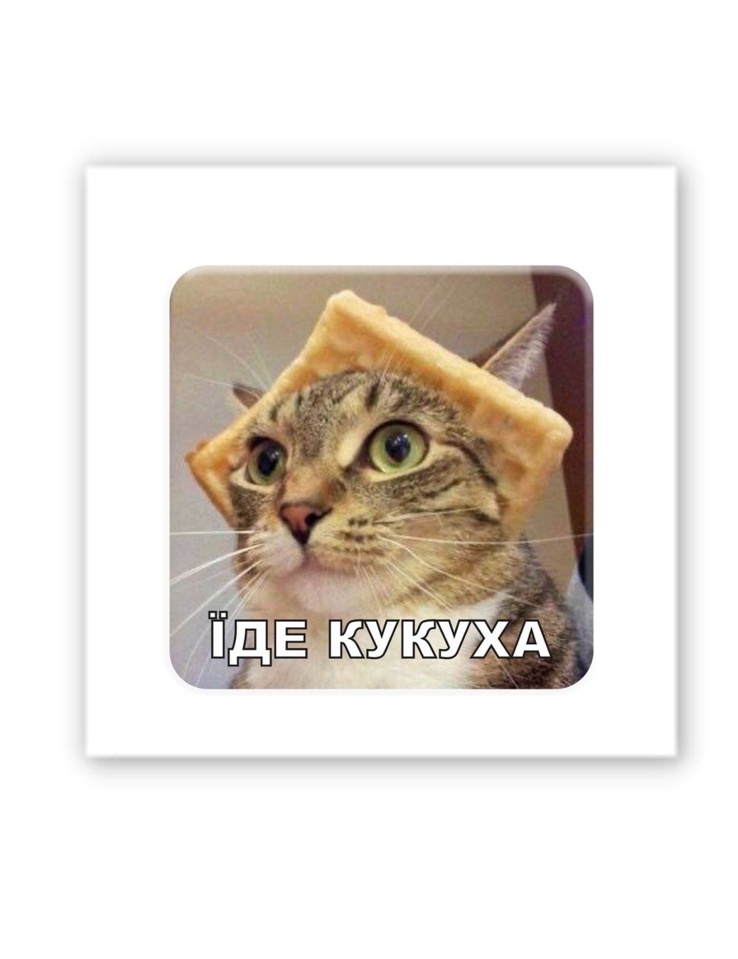 Картинка Об’ємна наліпка "Їде кукуха"