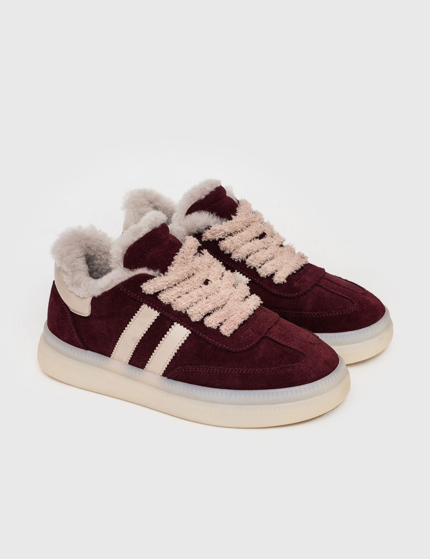 Картинка Кросівки бордові замшеві