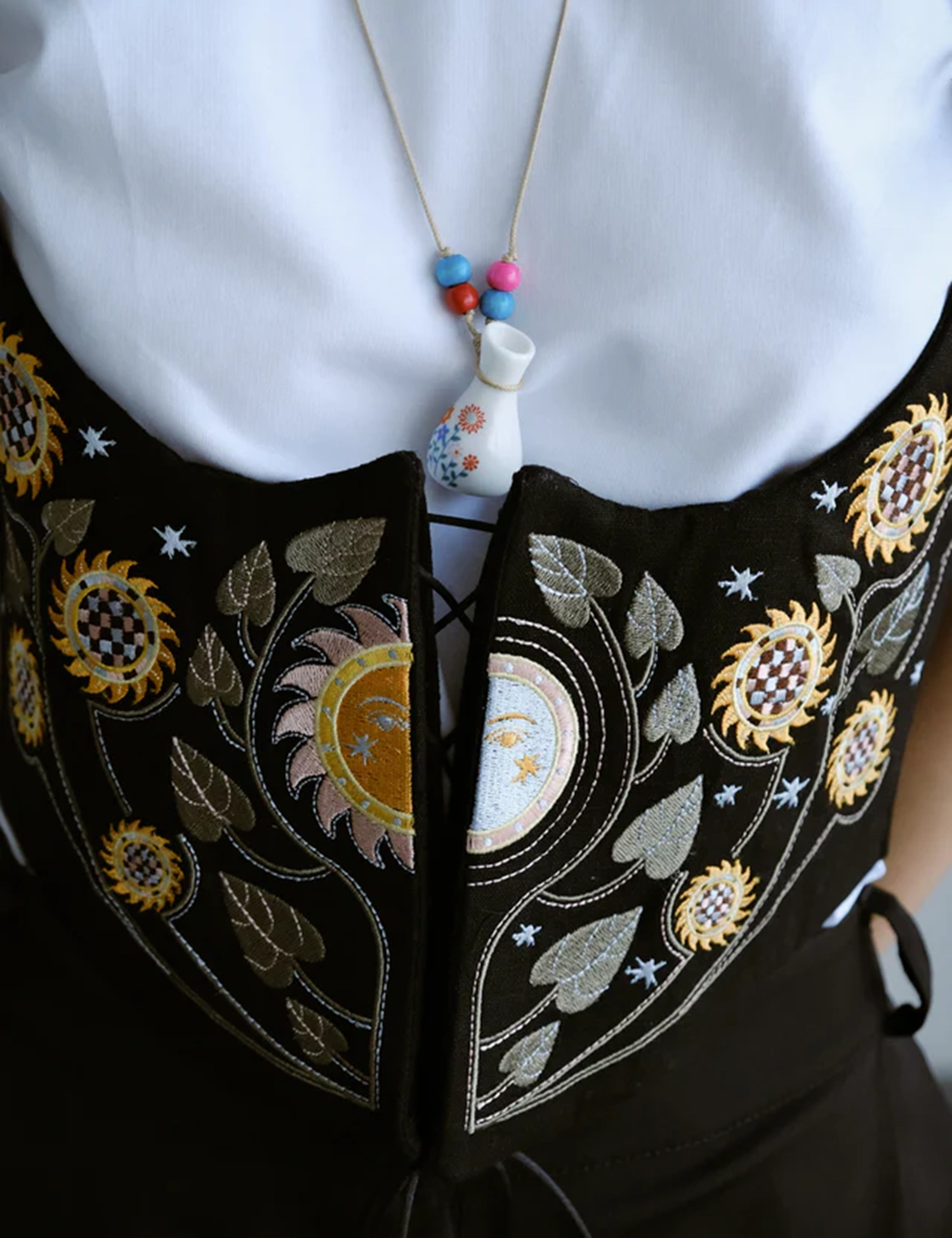 Картинка Корсет "Соняшник" чорний