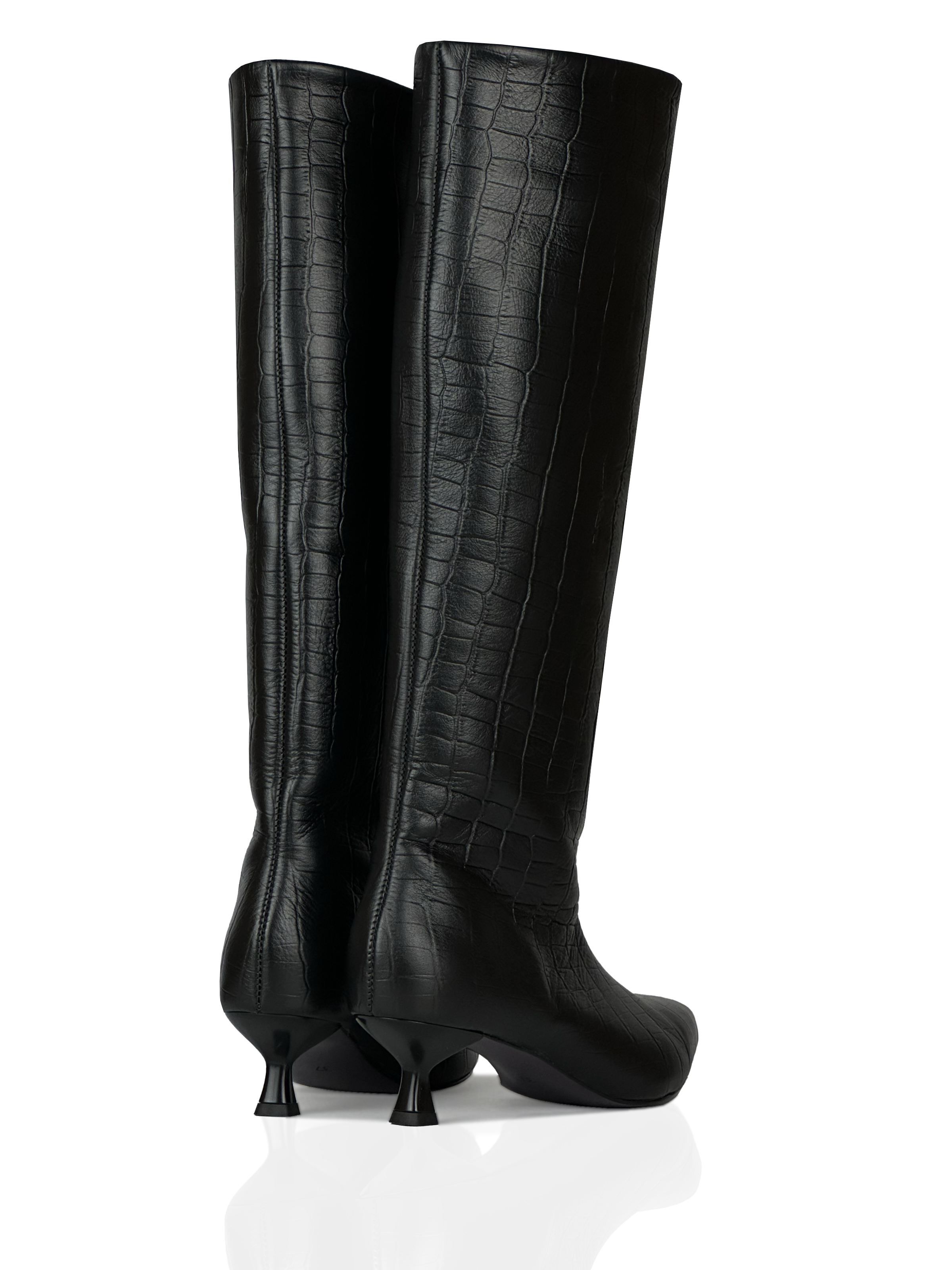 Картинка Чоботи чорні шкіряні