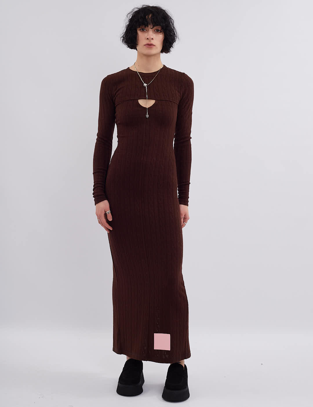 Картинка Сукня максі темно-коричнева
