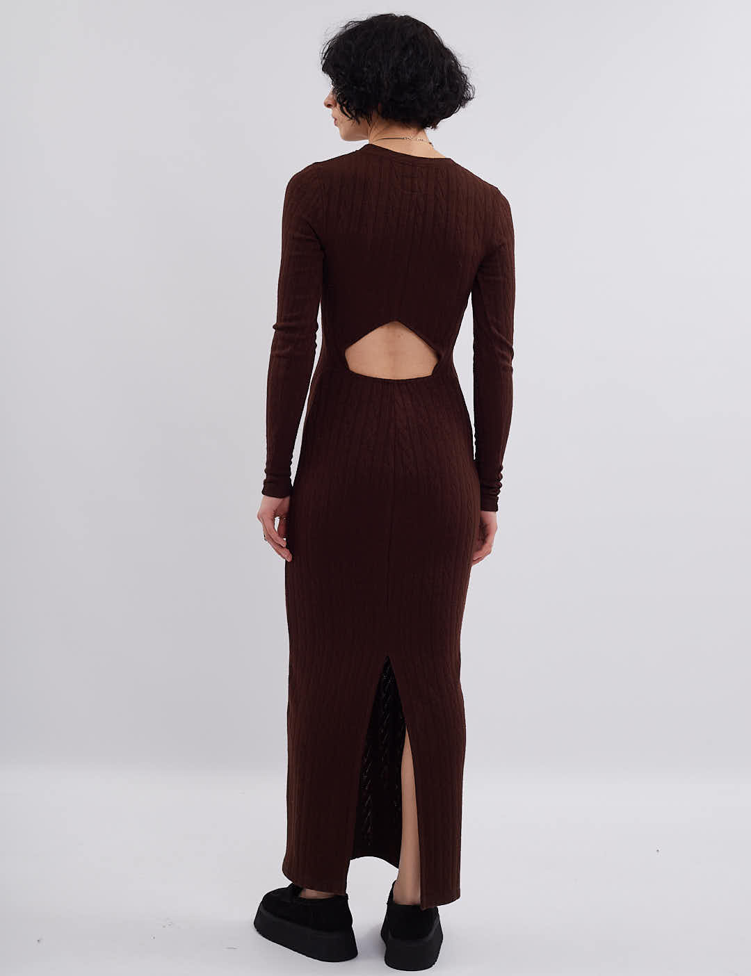 Картинка Сукня максі темно-коричнева