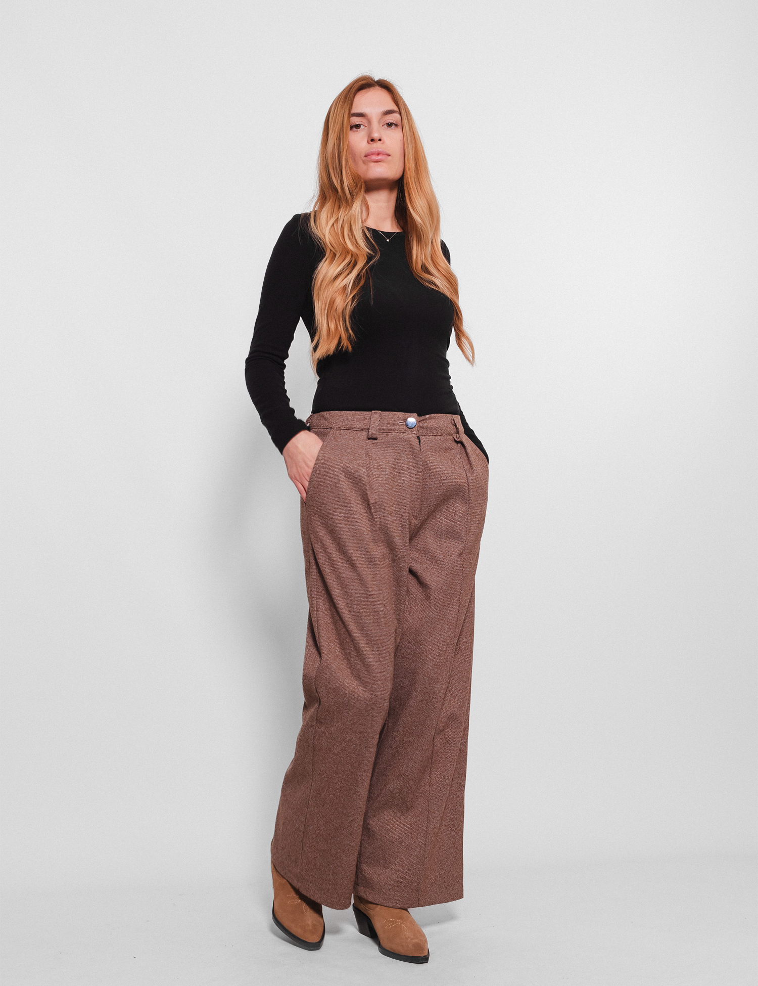 Картинка Теплі твідові брюки на основі вовни