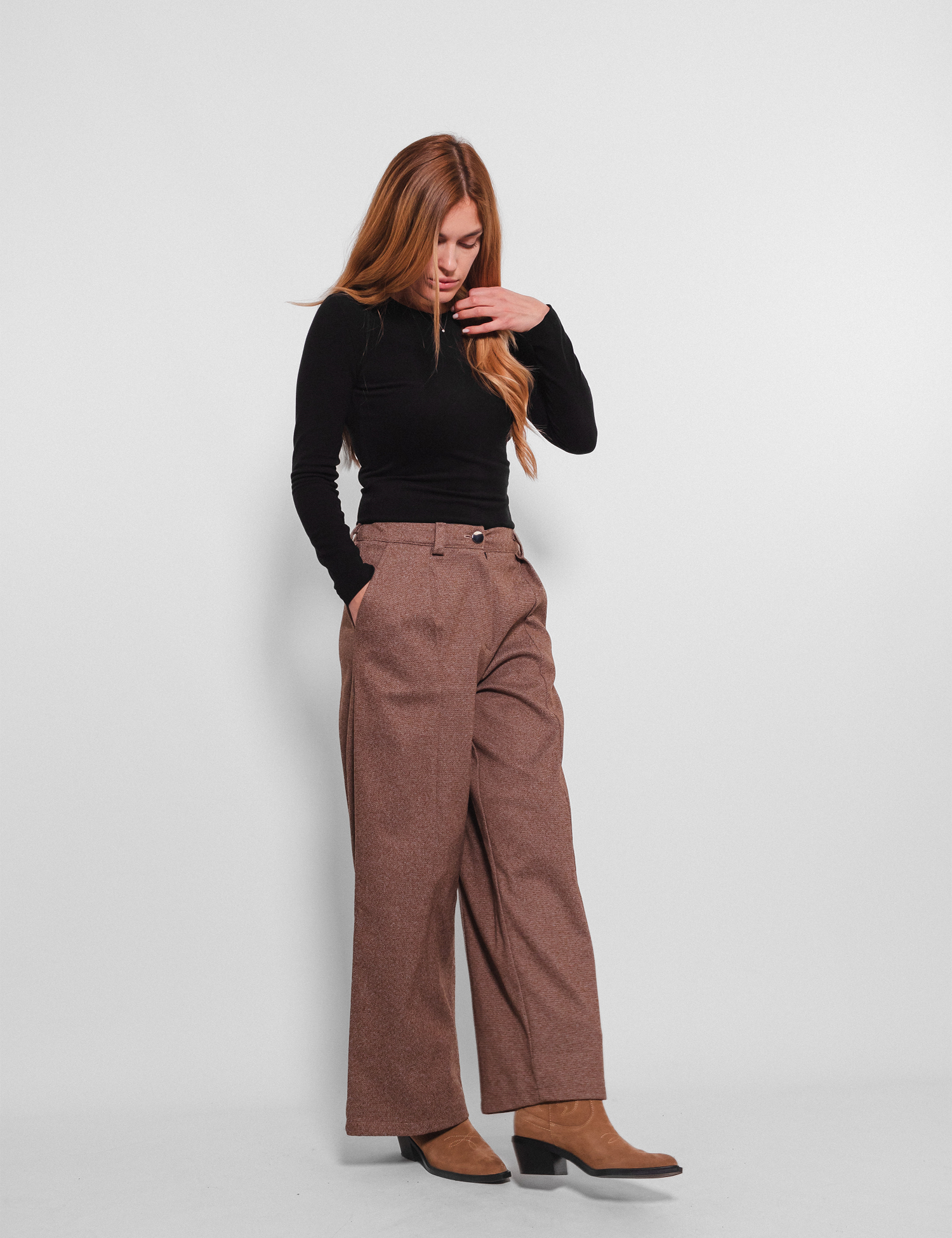 Картинка Теплі твідові брюки на основі вовни