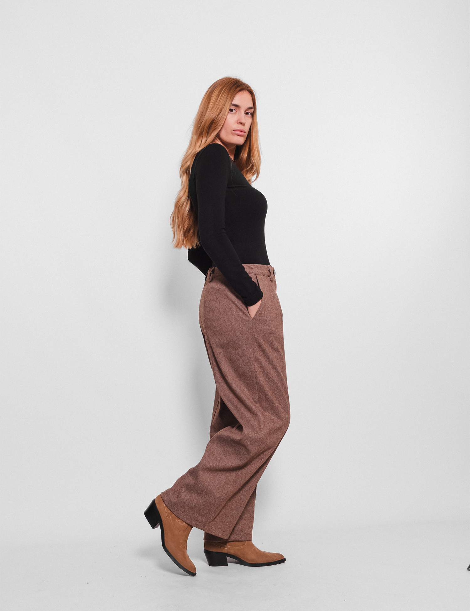 Картинка Теплі твідові брюки на основі вовни