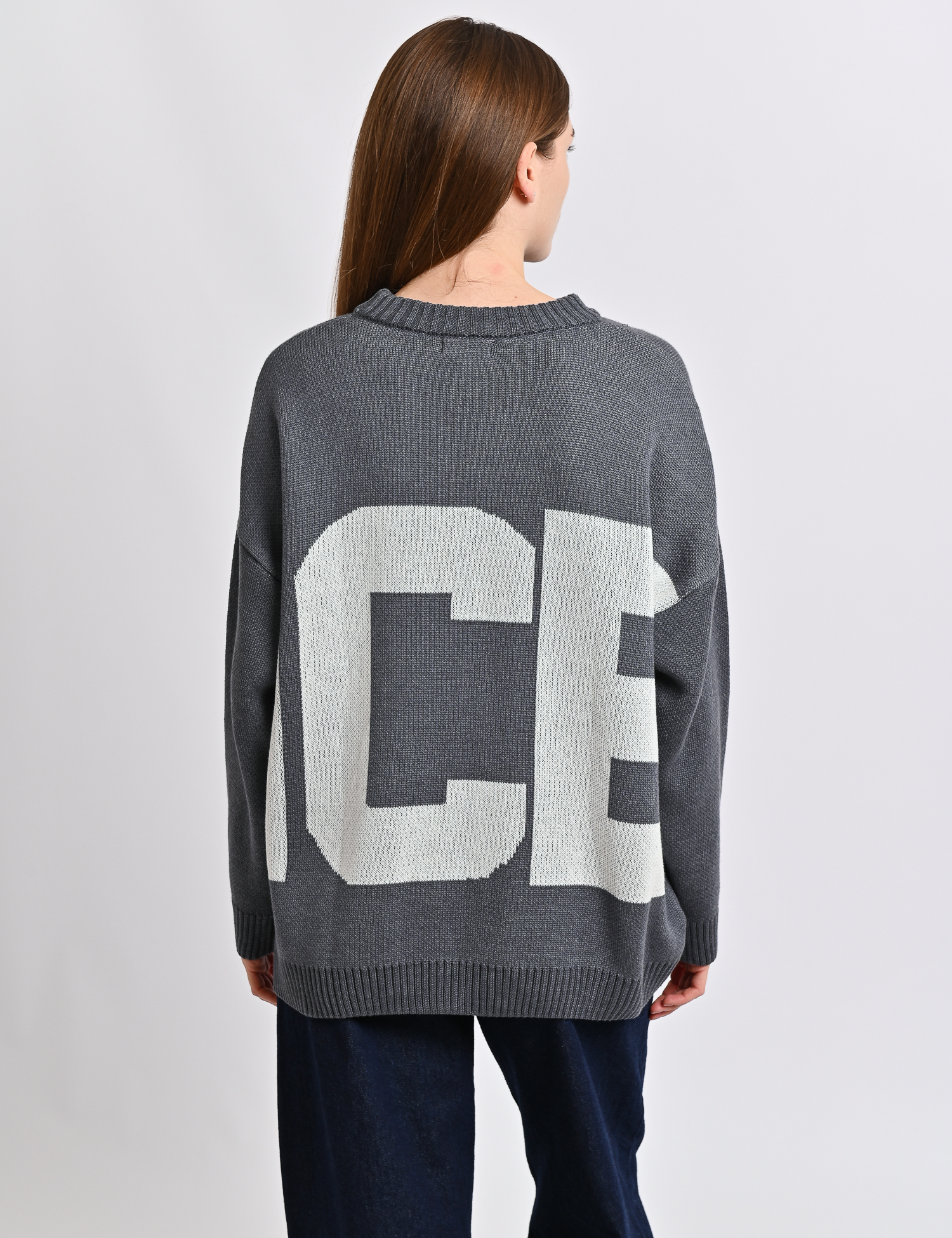 Картинка Светр сірий  з принтом