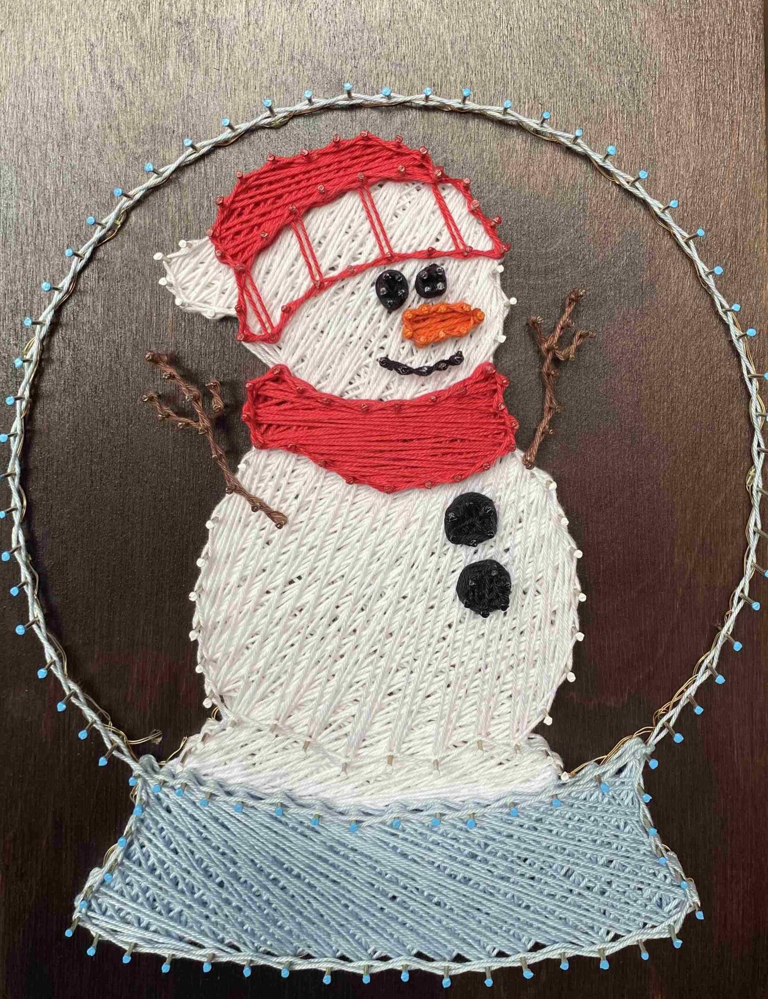 Картинка Набір для творчості String Art Сніговик