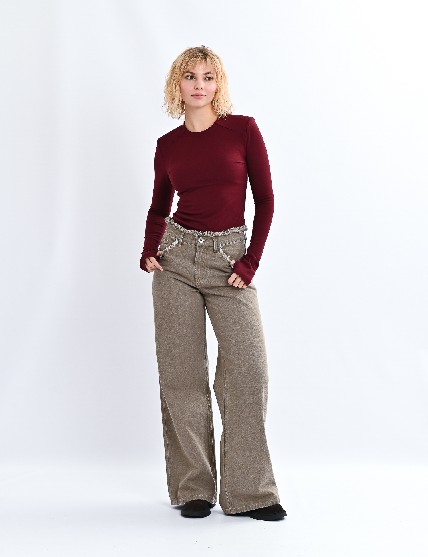 Картинка Лонгслів бордовий