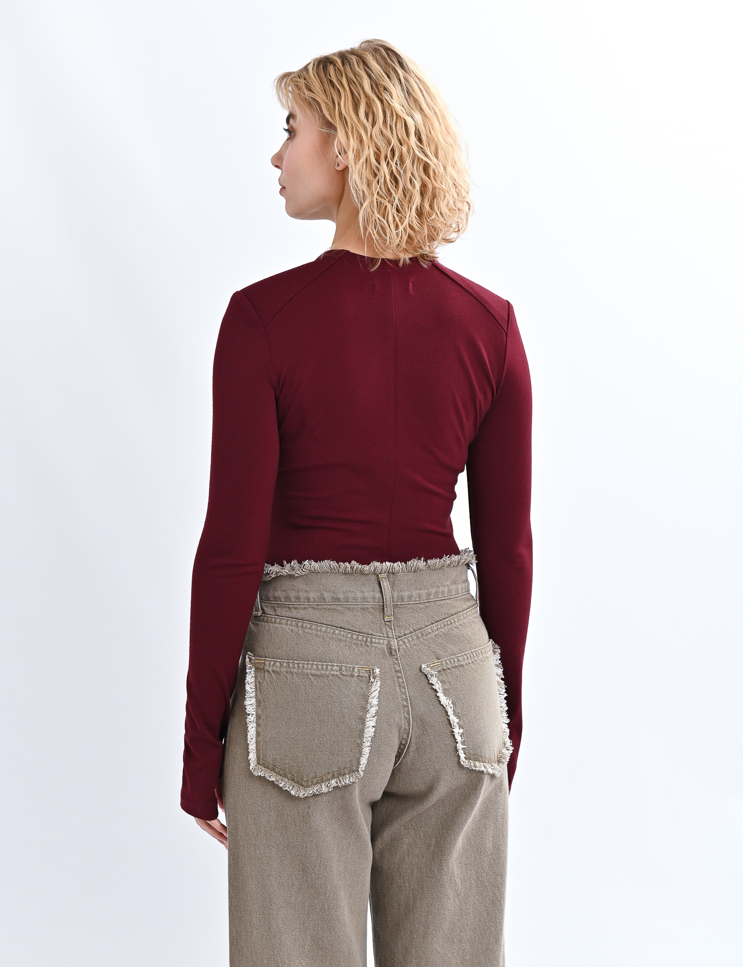 Картинка Лонгслів бордовий