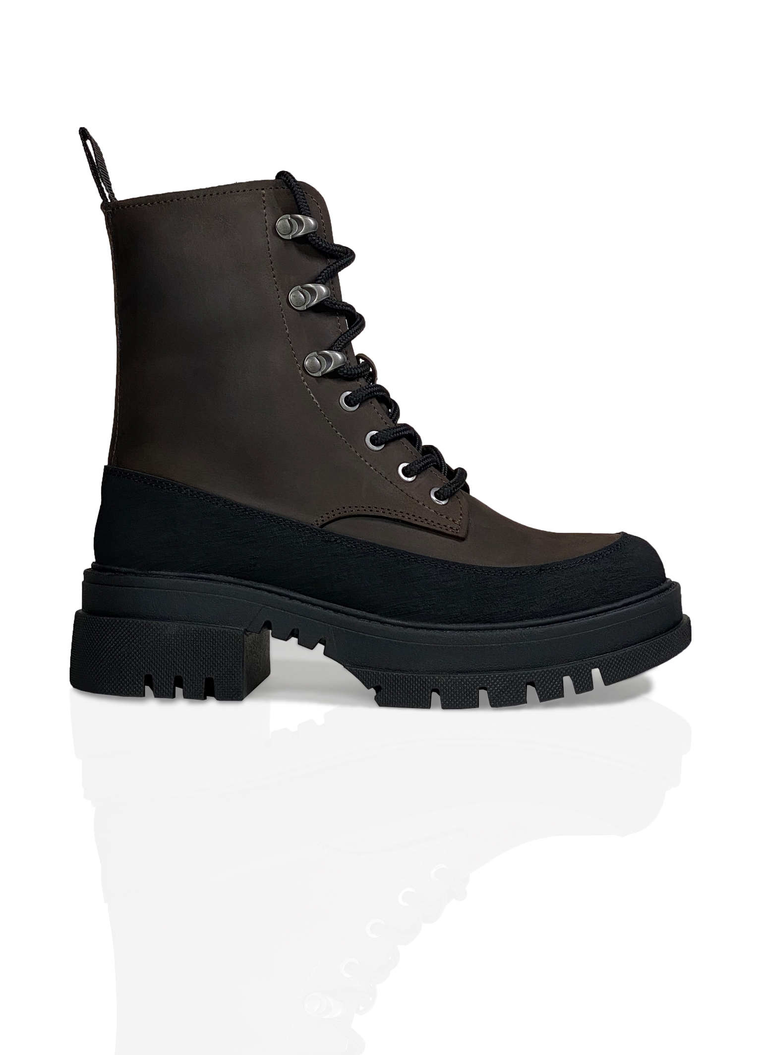 Картинка Черевики коричневі шкіряні