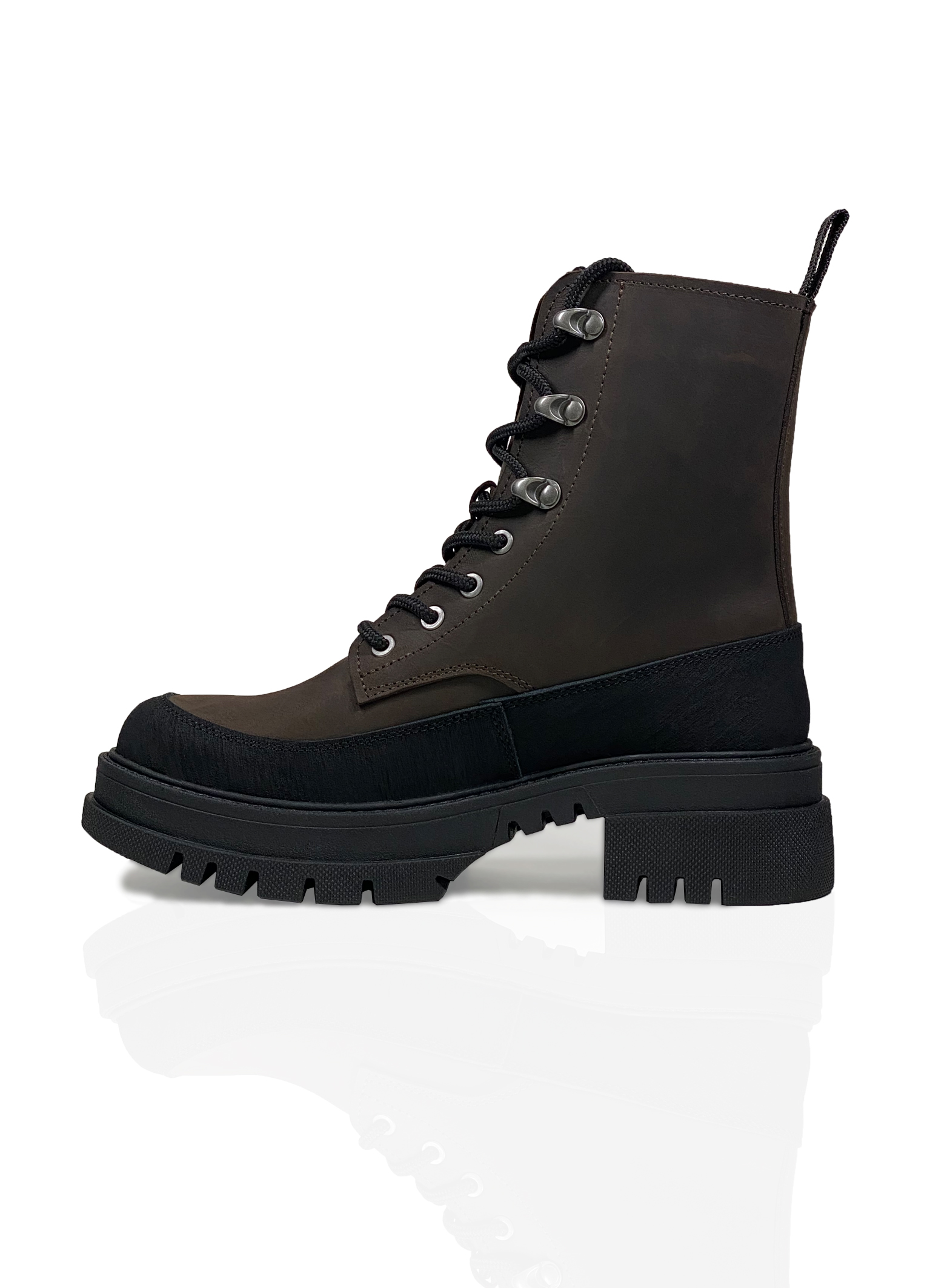 Картинка Черевики коричневі шкіряні