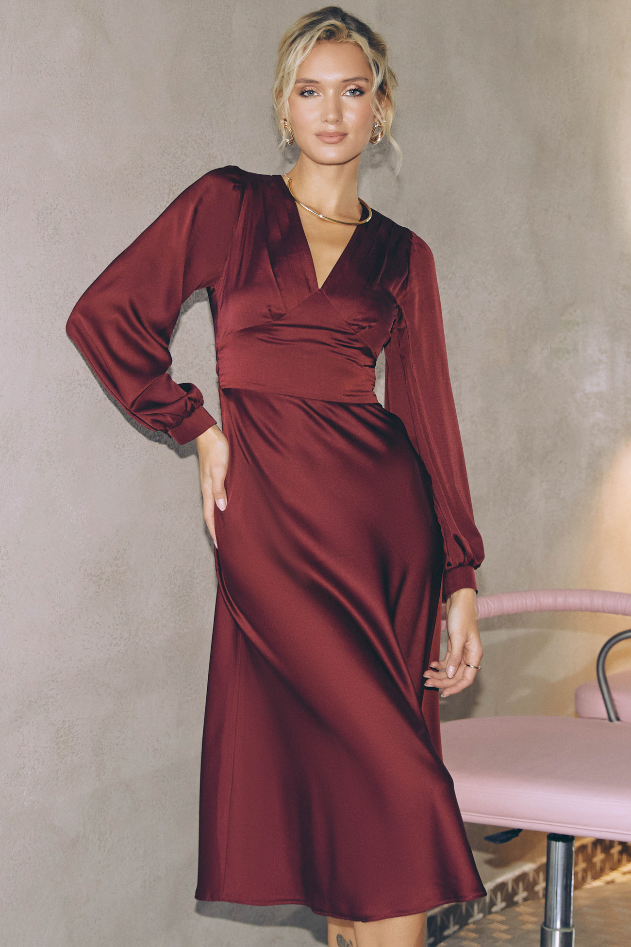 Картинка Сукня бордова