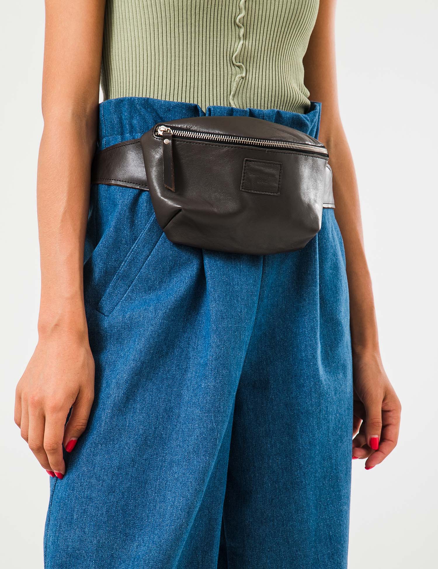 Картинка Поясна сумка коричнева шкіряна