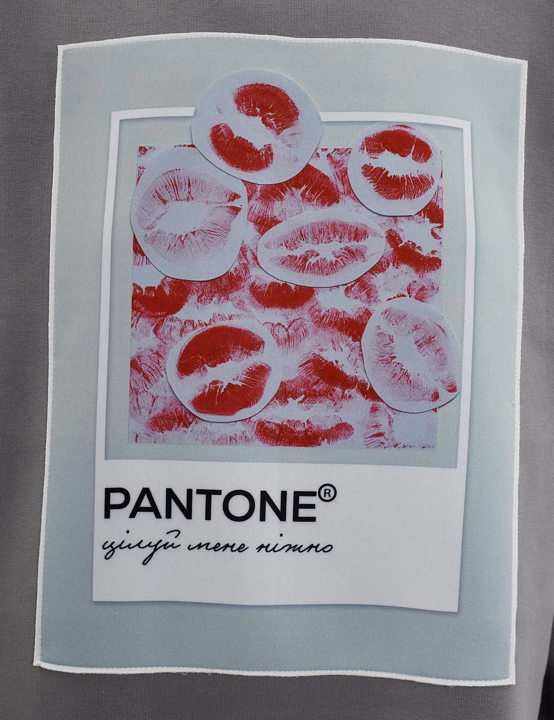 Картинка Світшот сірий з принтом