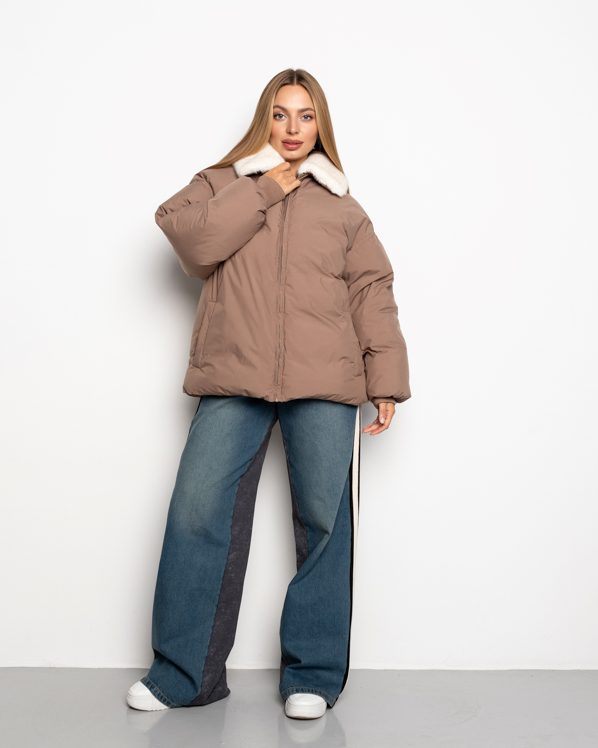 Картинка Пуховик світло-коричневий