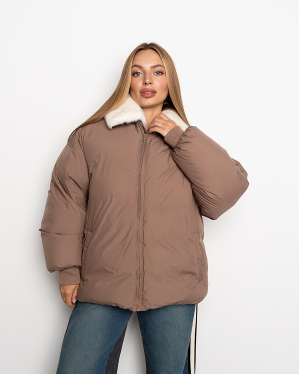 Картинка Пуховик світло-коричневий