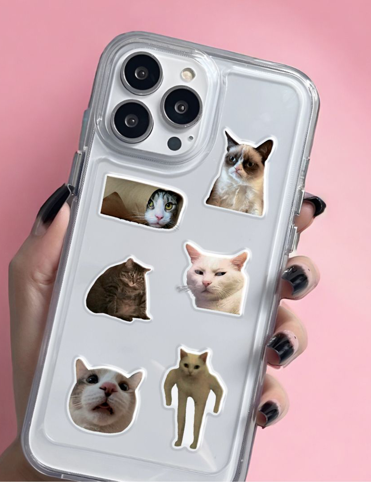 Картинка Об'ємні наліпки "Сats mood mems"