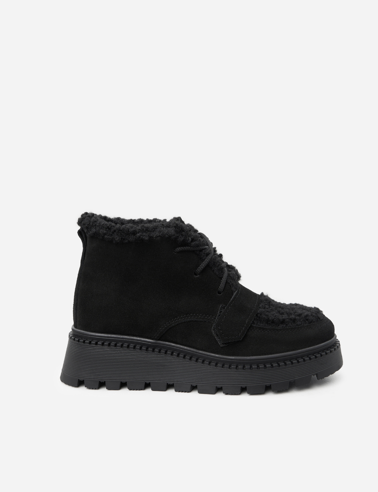 Картинка Черевики чорні замшеві