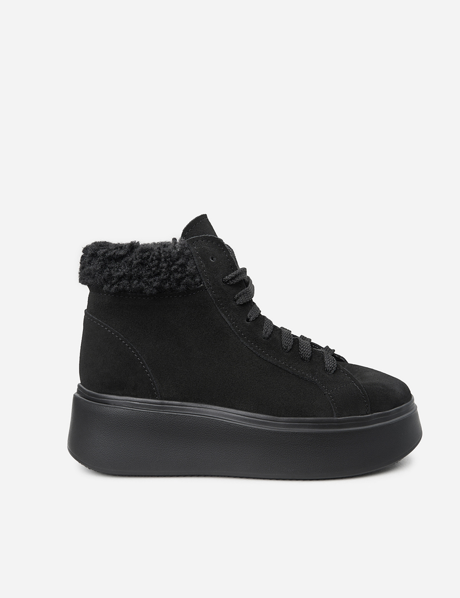 Картинка Черевики чорні замшеві