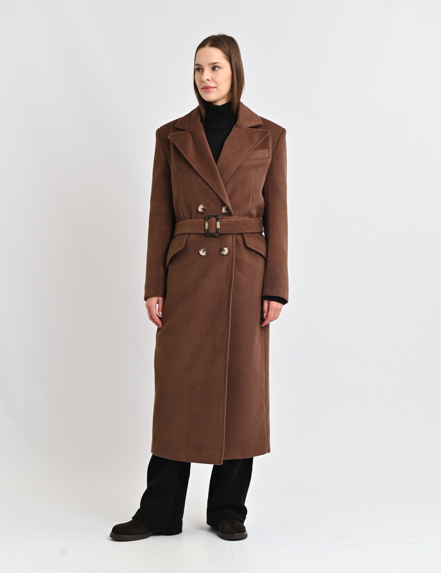 Картинка Пальто коричневе