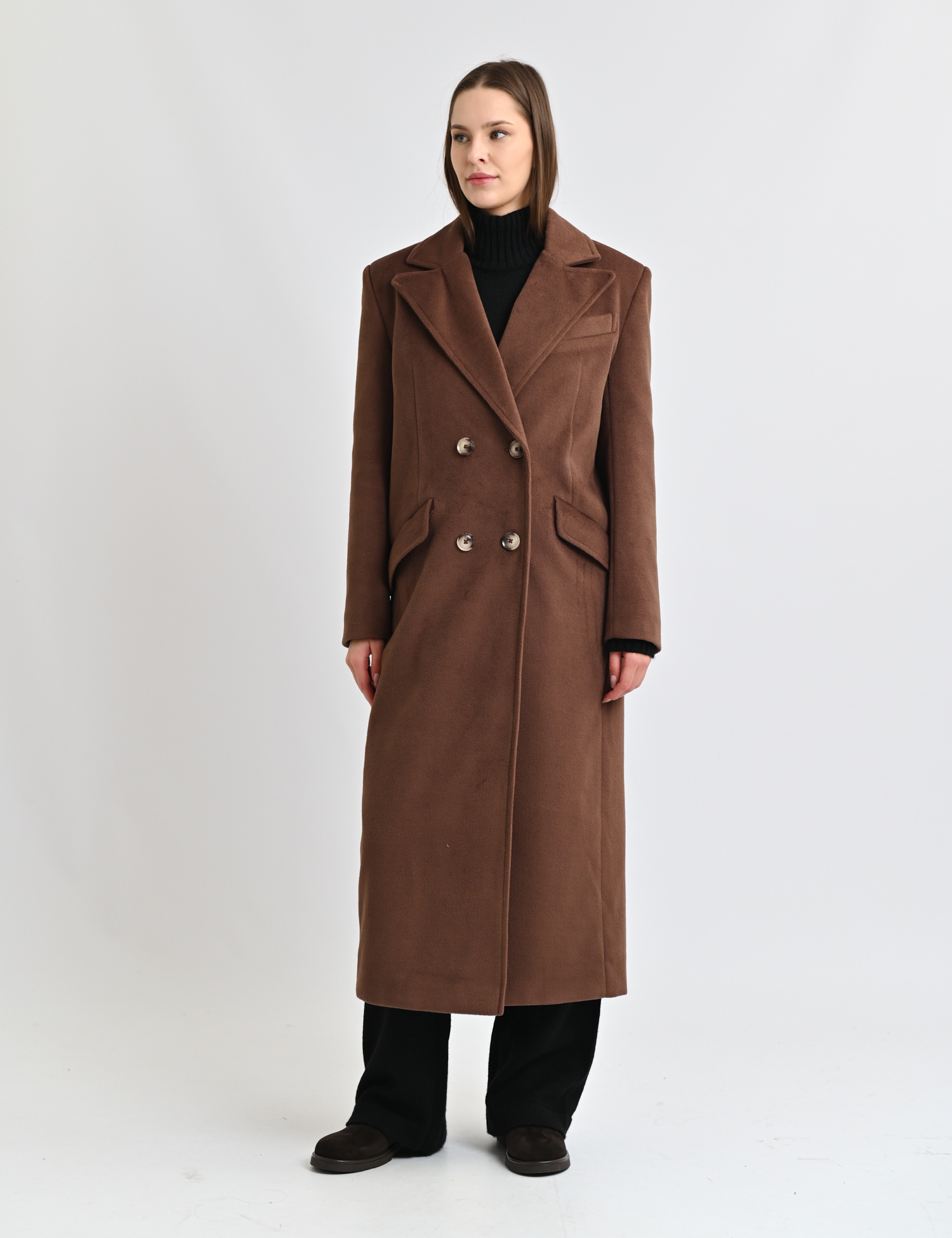 Картинка Пальто коричневе