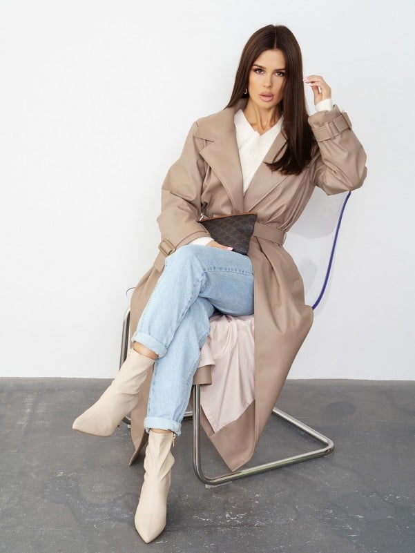 Картинка Тренч бежевий