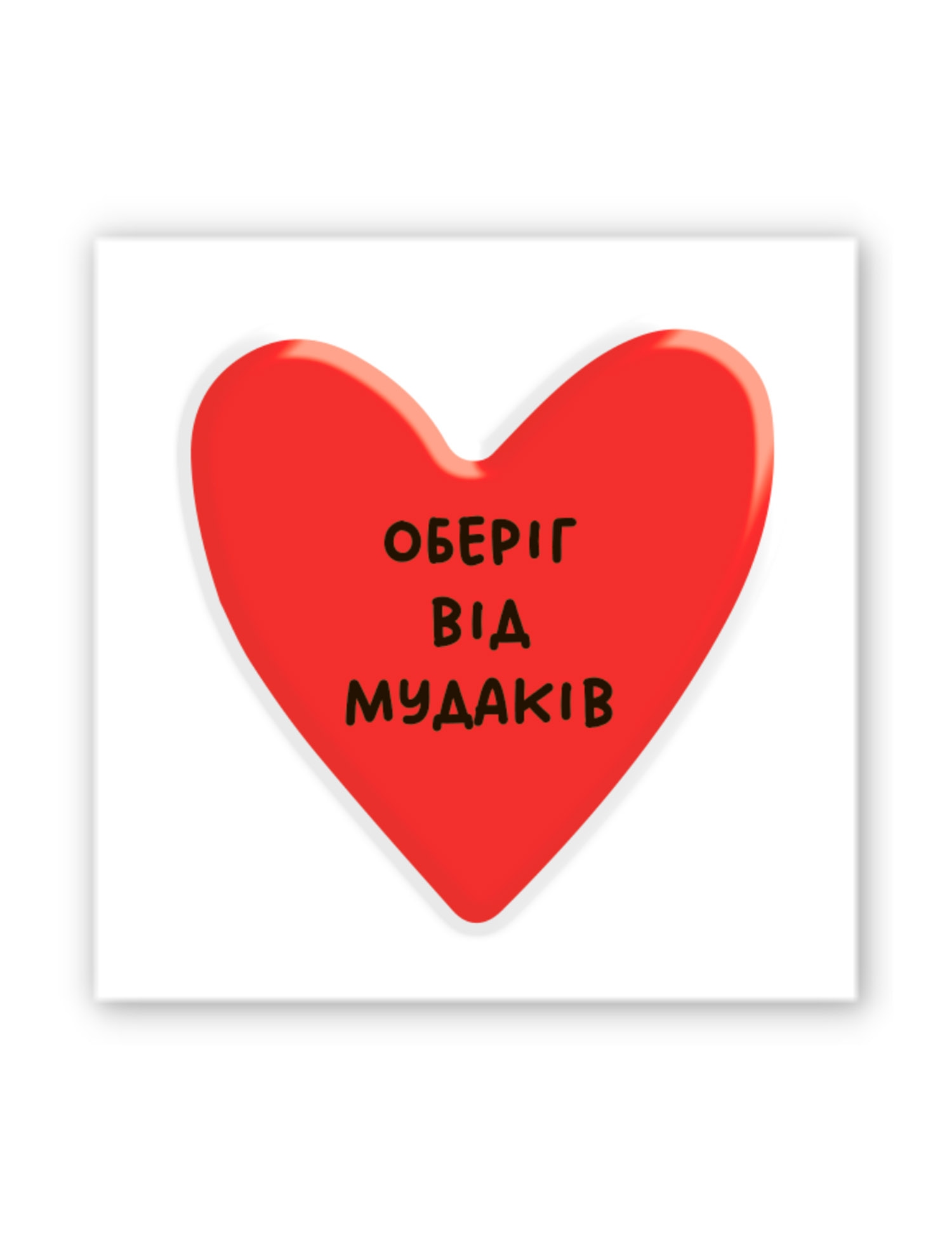 Картинка Об'ємна наліпка "Оберіг від мудаків"
